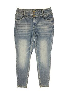 HALARA Stretch Denim Jeans XL Medium Wash Tapered Ankle Jeans